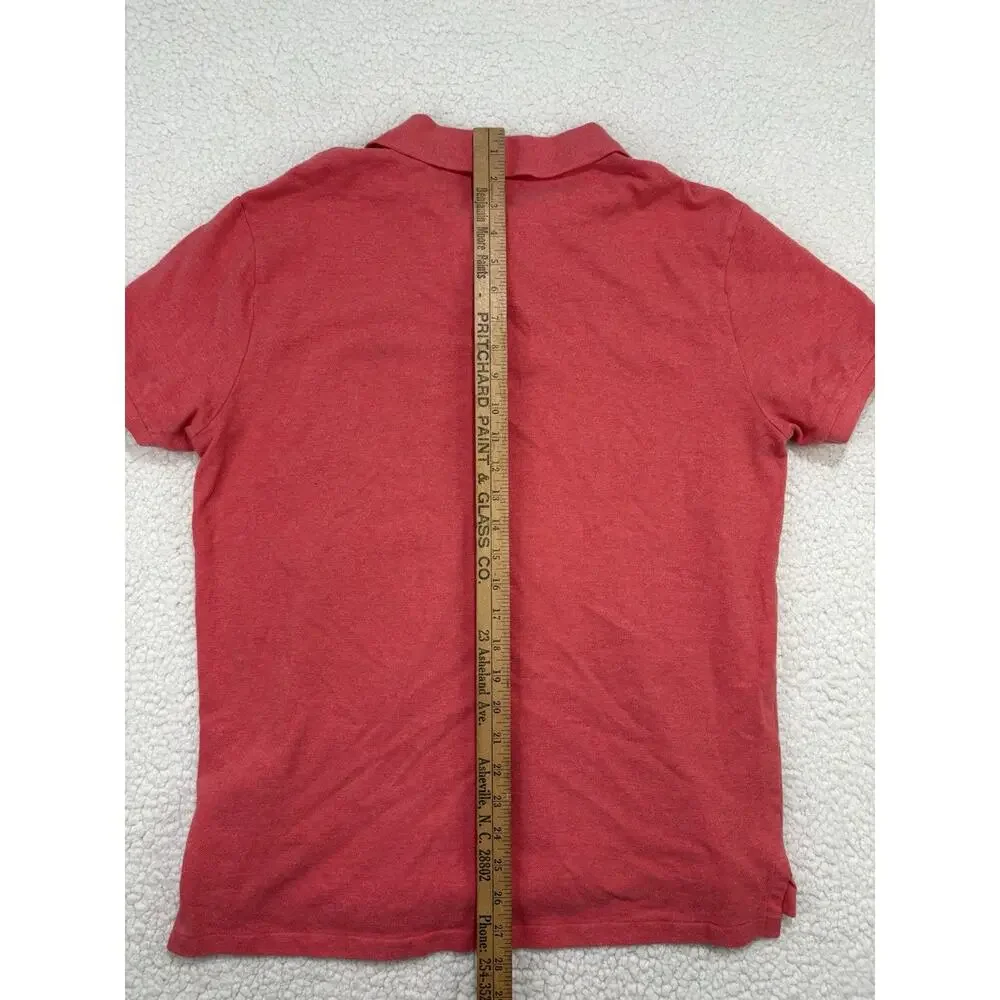 Polo Ralph Lauren Mens Polo Shirt Short‎ Sleeve Large Red Custom Slim Fit Cotton